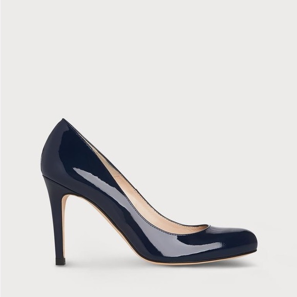 EUC - L.K. Bennett Stila Navy Patent Leather Pumps - Size 39/US9 - Picture 1 of 7